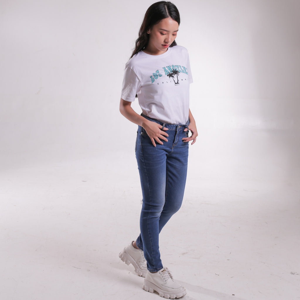 Benhill Celana Panjang Wanita Jeans Stretch Skinny Dark Blue A135-A136