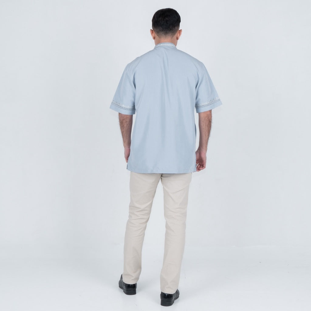 Benhill Taqwa Koko Bordir Pria Pendek Light Blue 2542-43-44-326