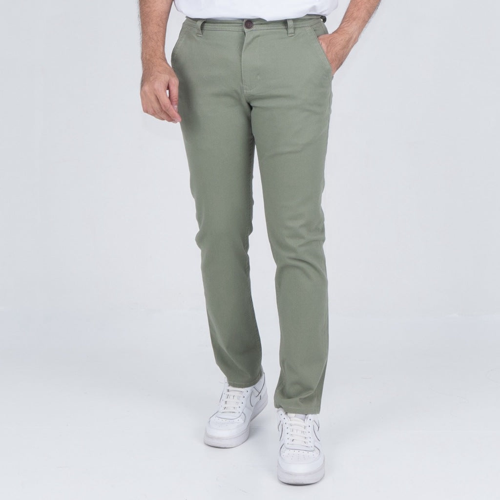 Benhill Celana Pria Panjang Chino Pants Slim Fit Katun Stretch Sage Green 51216-17-327