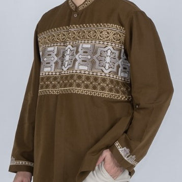 Benhill Taqwa Koko Bordir Pria Panjang Bronze 2539-40-41-325