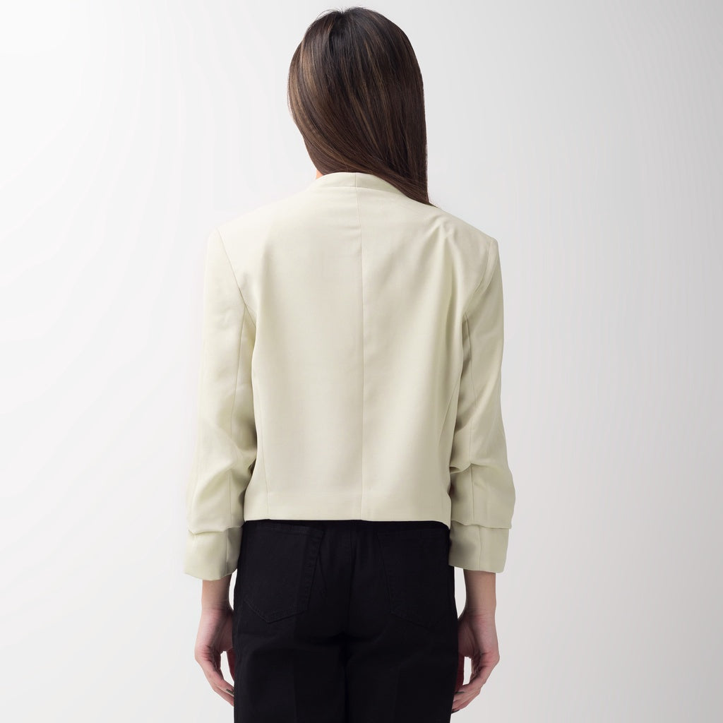 Benhill "Nayeon" Blazer Kerja / Outer Wanita Premium Lengan Serut Sage Green 791-39799