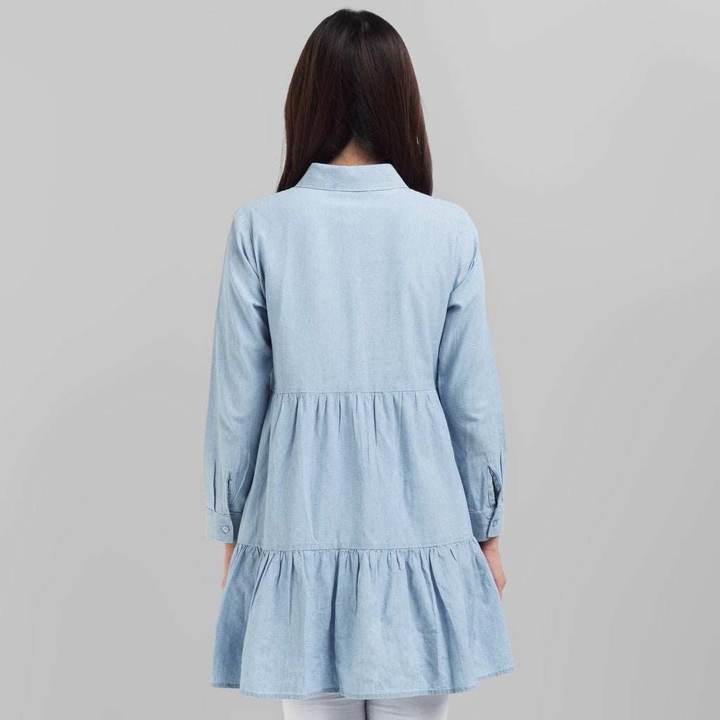 Benhill Kemeja Tunik Denim Wanita Light Blue 0743-1930G