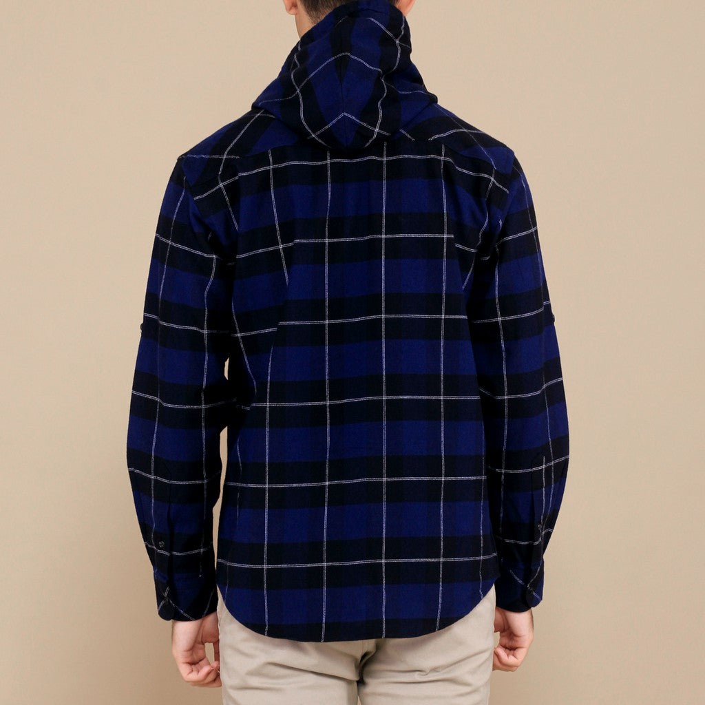 Benhill Hoodie Flannel Kotak Biru 27373-74-11338