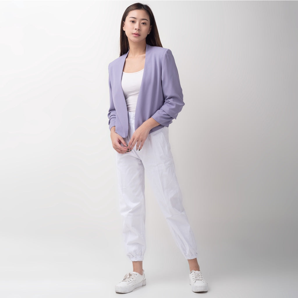 Benhill "Nayeon" Blazer Kerja / Outer Wanita Premium Lengan Serut Lilac 794-39899