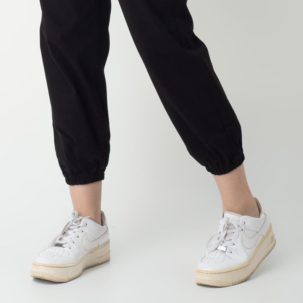 Benhill Celana "Rae" Stretch Wanita High Waist Jogger Pants Black 282-32291