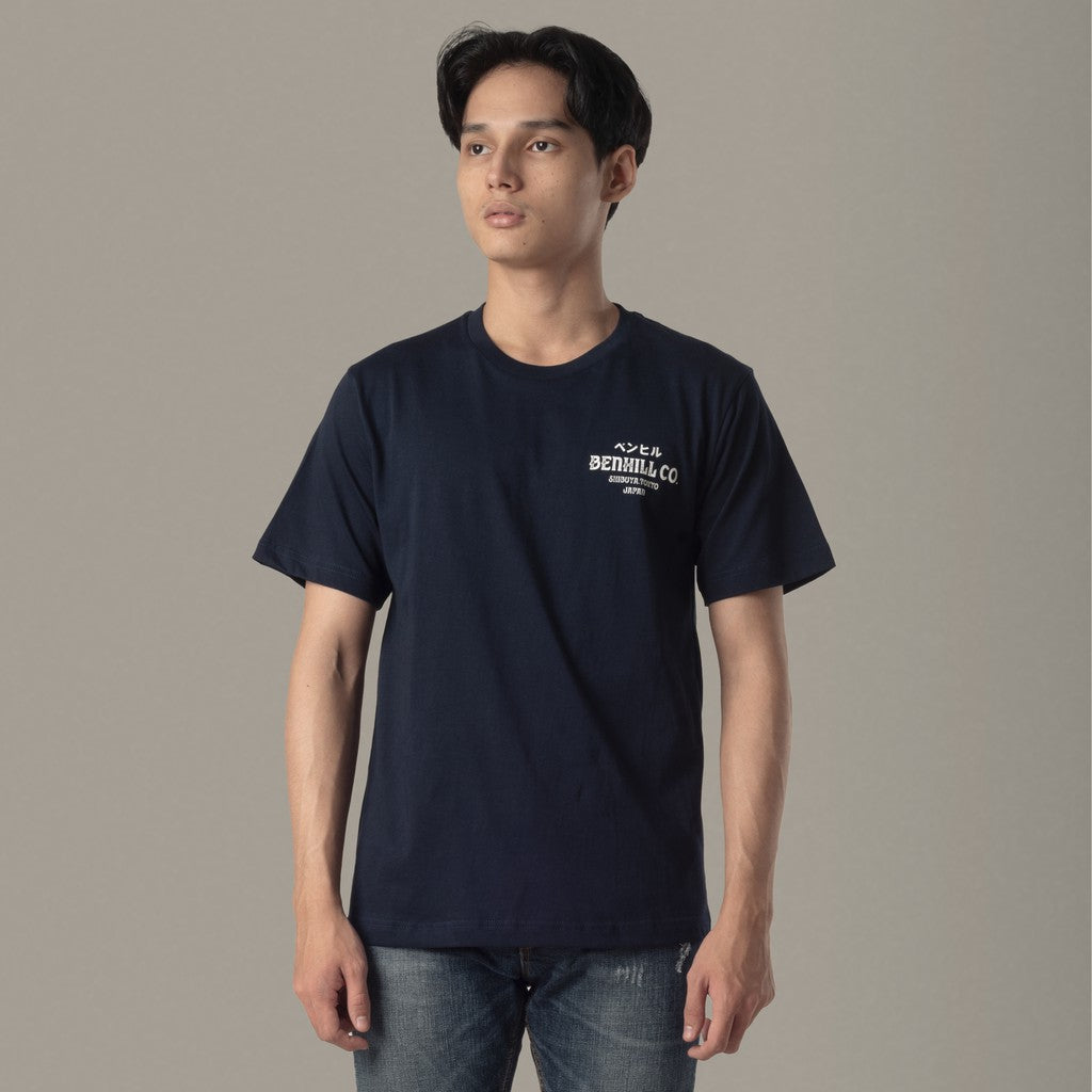 Benhill Kaos Grafis Katun 30s Combed Lengan Pendek Warna Navy 27804-95368