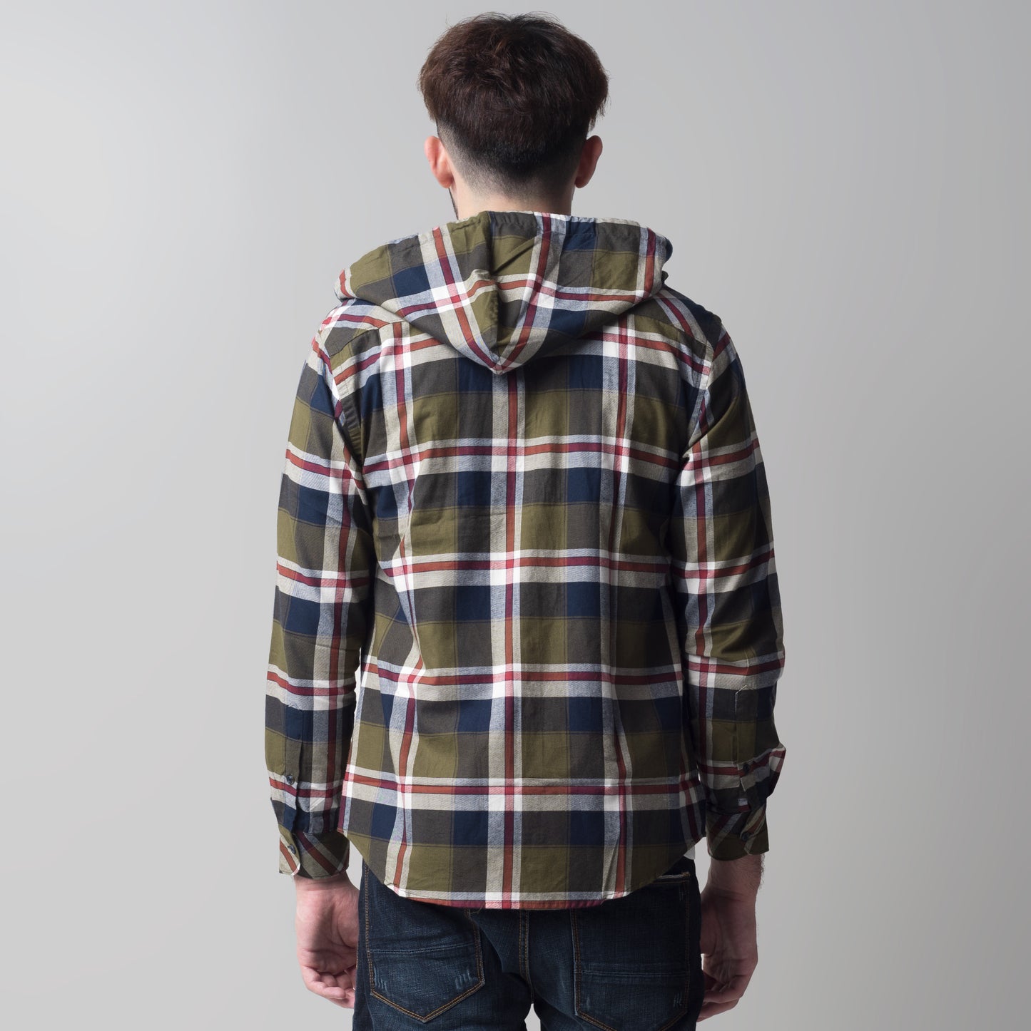 Benhill Hoodie Flannel Kotak Hijau 60-11738