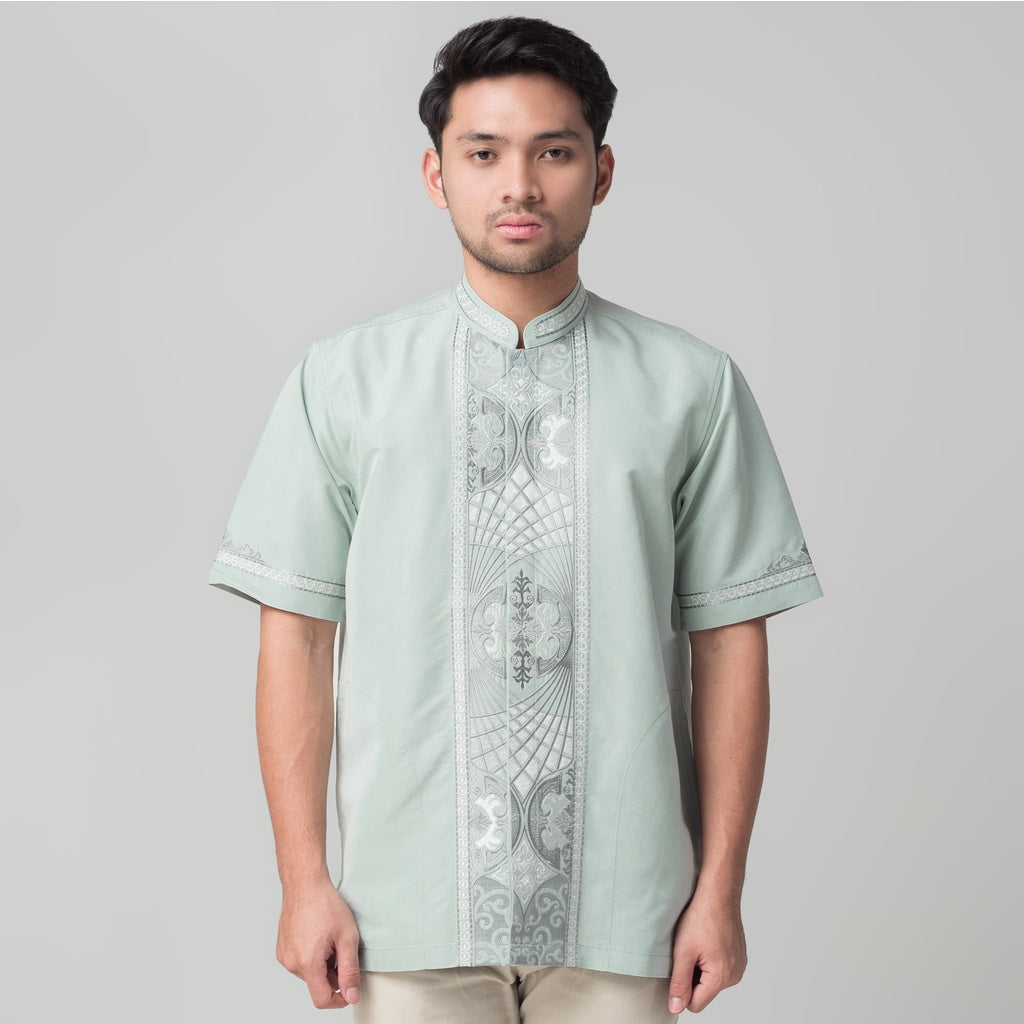 Benhill Taqwa Koko Bordir Pria Lengan Pendek Mint 2394-95-96-32708