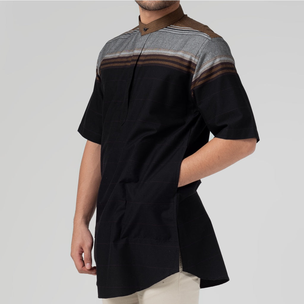 Benhill Koko Qurta Salur Pria Pendek Hitam 29914-15-3120H