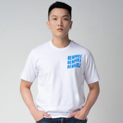 Benhill T-shirt Pria Grafis Katun 24s Combed Pendek Putih 400-401-15168