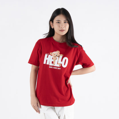 Benhill T-shirt Wanita Grafis Oversized Pendek Red A513-39486