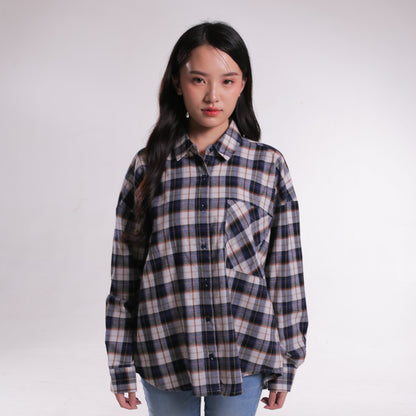 Benhill Oversized Flannel Kotak Biru A258-113