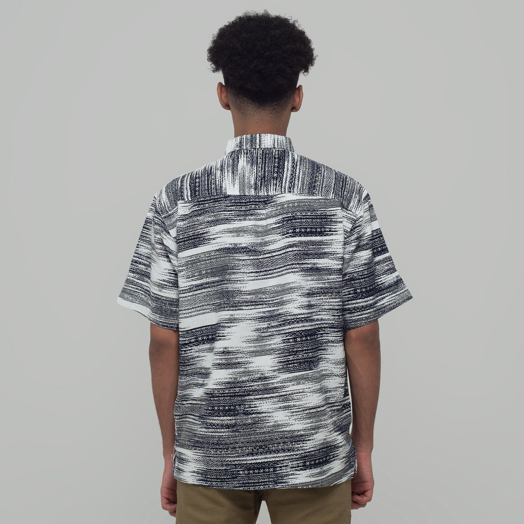 Benhill Kemeja Pria Linen Printing Lengan Pendek Putih 28812-46202