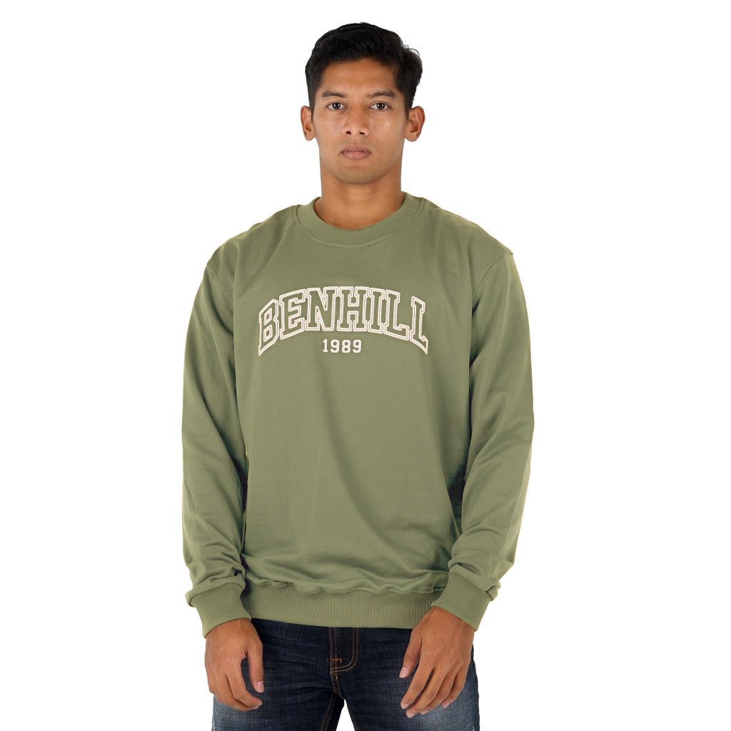 Benhill Sweatshirt Crewneck 3 Warna (Tosca,Black,Olive)