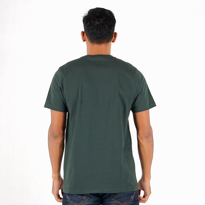 Benhill T-Shirt Pria Grafis Katun 30s Combed Pendek 3 Warna (Brown A86,Mint green A88,Hjiau botol A90)