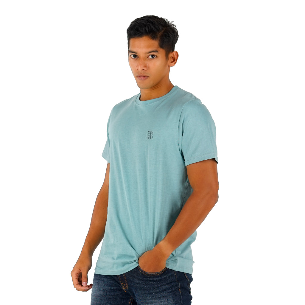 Benhill T-shirt Pria Grafis Katun 30s Combed Pendek Mint Green A405-A406-29768