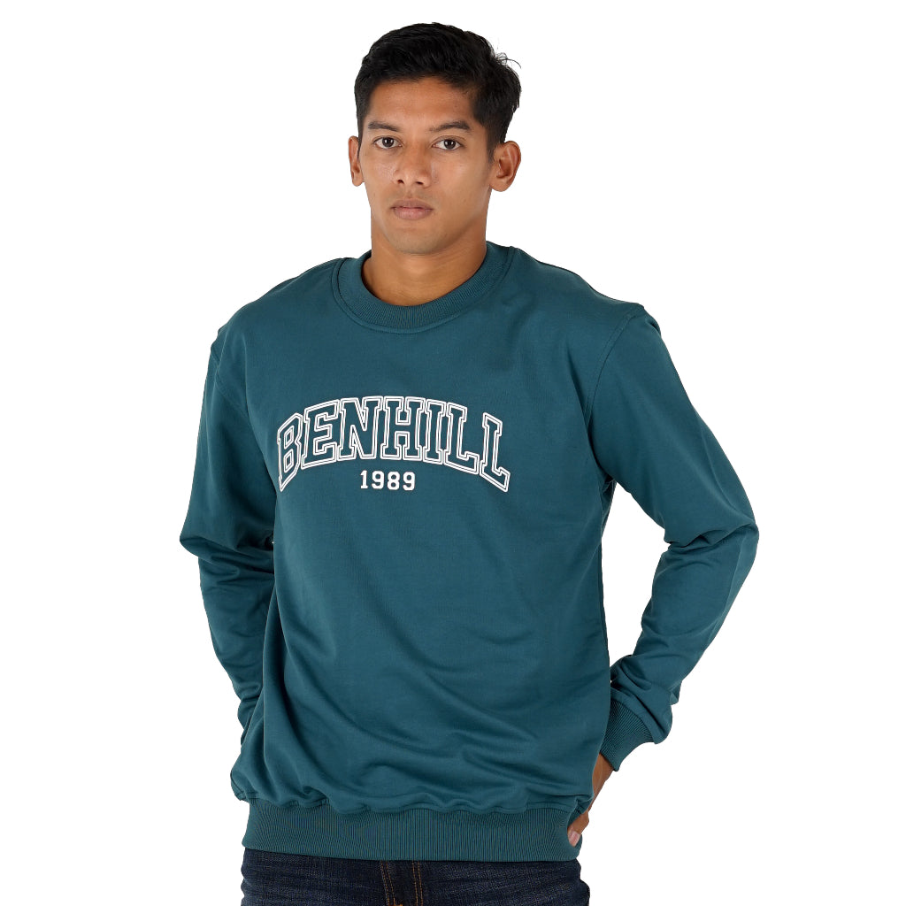 Benhill Sweatshirt Crewneck 3 Warna (Tosca,Black,Olive)