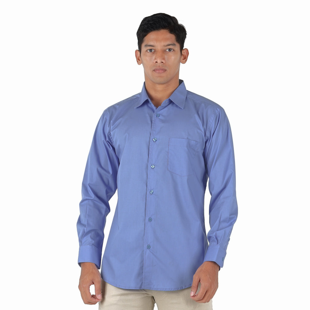 Benhill Kemeja Poplin Extra Fine Cotton Shirt  50331 (Royal blue,Blue steel,Navy,Lilac,Charcoal)