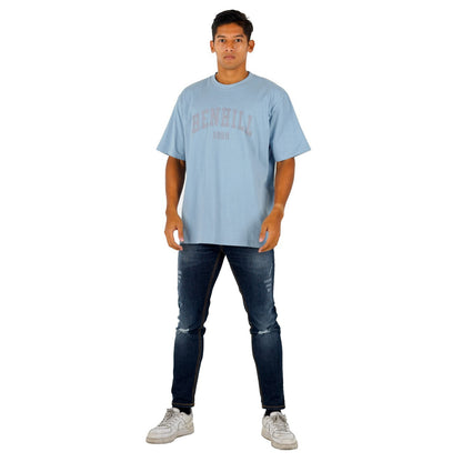 Benhill T-Shirt Pria Oversized Fit Cotton 20s Combed Pendek Dusty Blue A418-29368