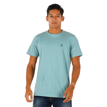 Benhill T-shirt Pria Grafis Katun 30s Combed Pendek Mint Green A405-A406-29768