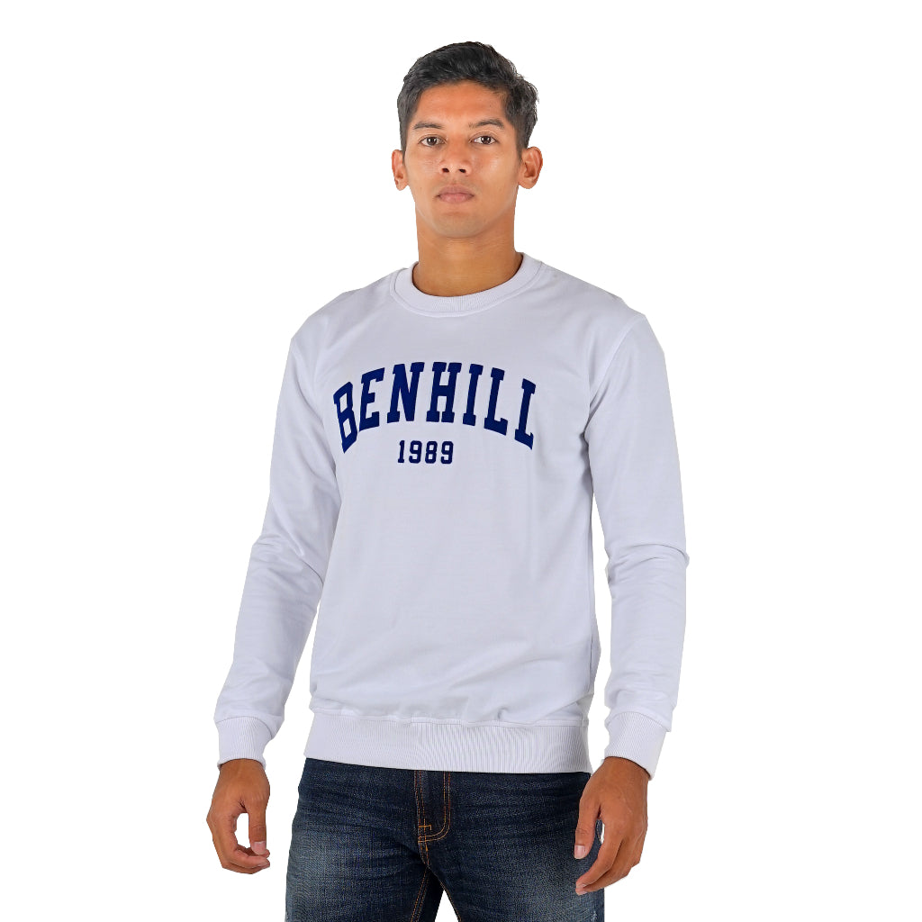 Benhill Sweatshirt Crewneck 5 Warna (Sage,Mint green,White,Misty,Navy Blue)