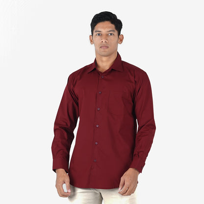 Benhill Kemeja Poplin Extra Fine Cotton Shirt 50331(Mocha,White,Maroon,Army green,Black,Copper brown)