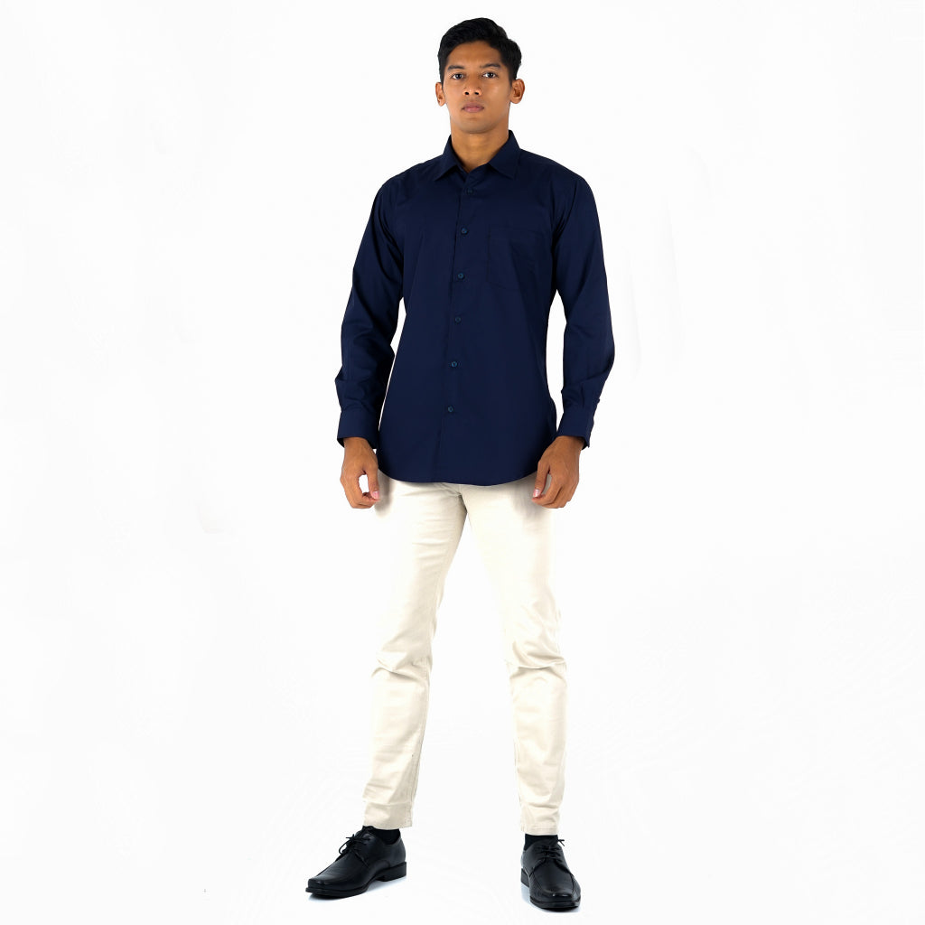 Benhill Kemeja Poplin Extra Fine Cotton Shirt  50331 (Royal blue,Blue steel,Navy,Lilac,Charcoal)