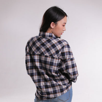 Benhill Oversized Flannel Kotak Biru A258-113