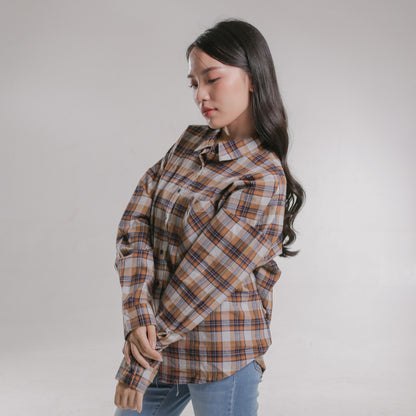 Benhill Oversized Flannel Kotak Coklat A256-115-115
