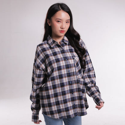 Benhill Oversized Flannel Kotak Biru A258-113
