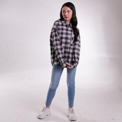 Benhill Oversized Flannel Kotak Biru A258-113