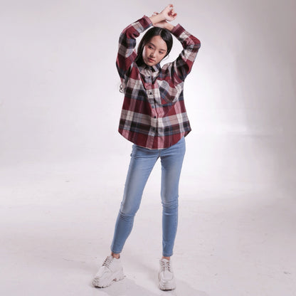 Benhill Oversized Flannel Kotak Merah A260-114