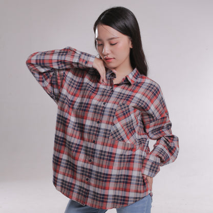 Benhill Oversized Flannel Kotak Merah A257-11I