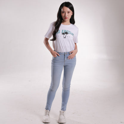 Benhill  Celana Panjang Wanita Jeans Stretch Skinny Light Blue A133-A134