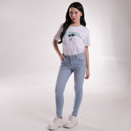 Benhill  Celana Panjang Wanita Jeans Stretch Skinny Light Blue A133-A134