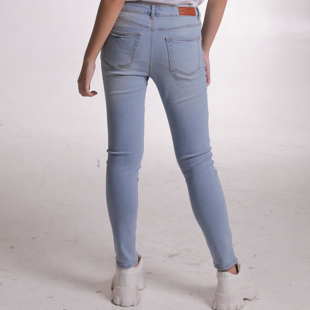 Benhill  Celana Panjang Wanita Jeans Stretch Skinny Light Blue A133-A134
