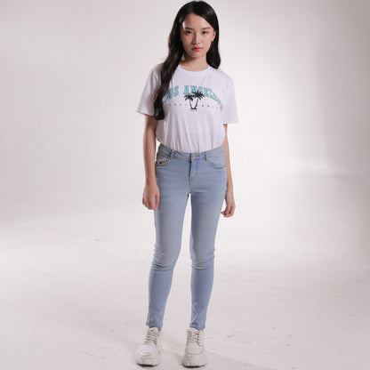 Benhill  Celana Panjang Wanita Jeans Stretch Skinny Light Blue A133-A134