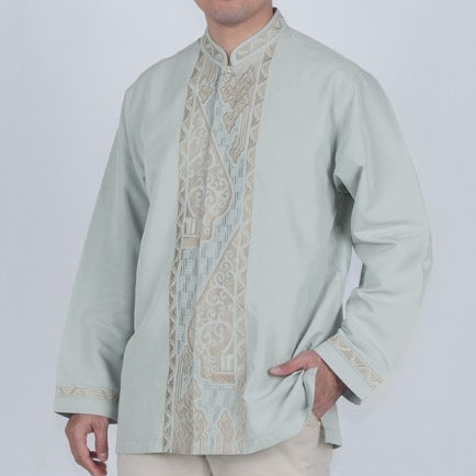 Benhill Taqwa Koko Bordir Pria Panjang Light Grey 2417-2531-32-327