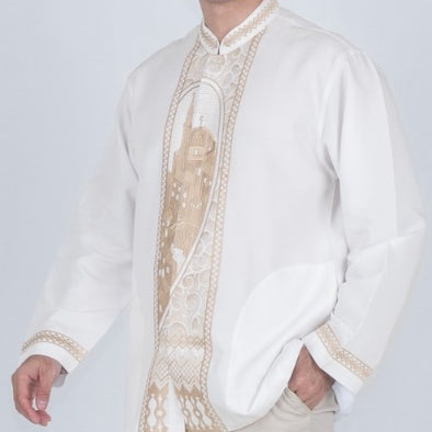 Benhill Taqwa Koko Bordir Pria Panjang Off White 2419-32107