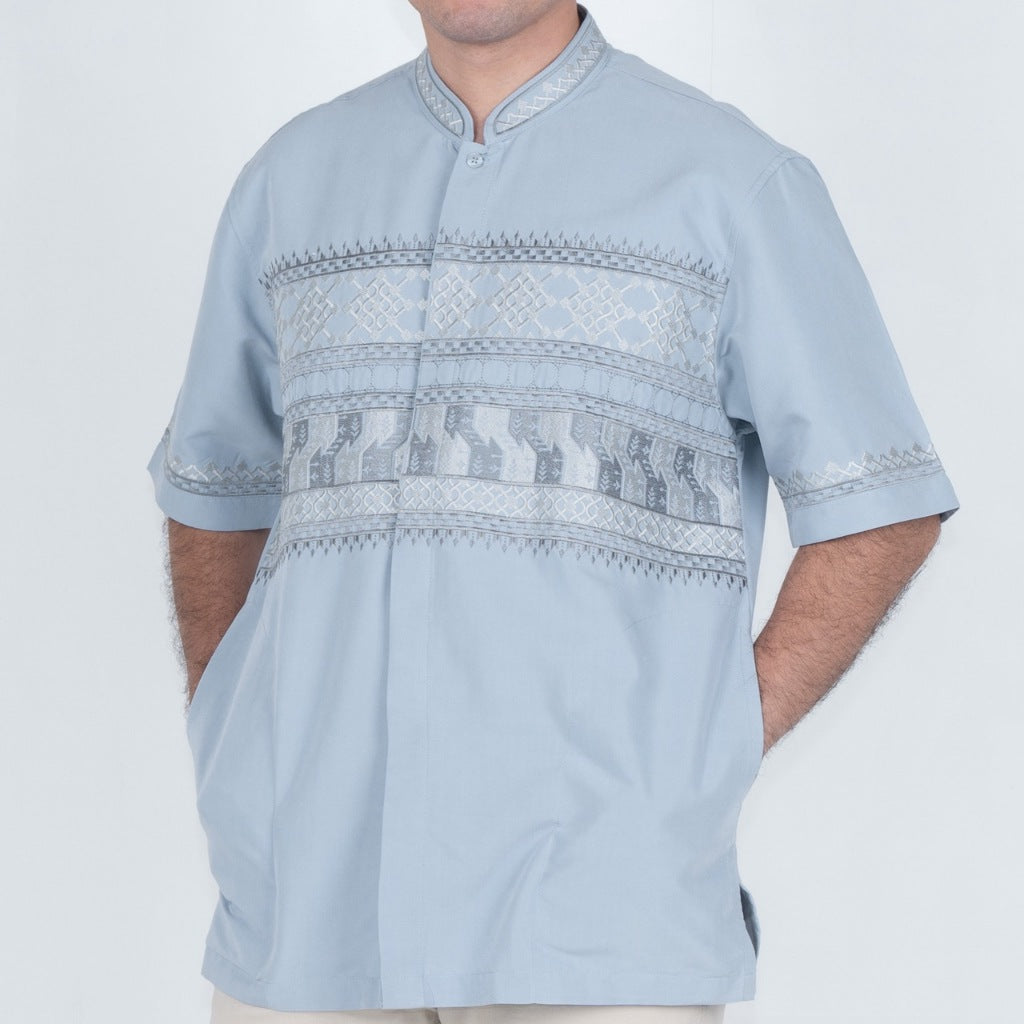 Benhill Taqwa Koko Bordir Pria Pendek Light Blue 2542-43-44-326