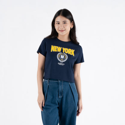 Benhill T-shirt Wanita Crop Top  Navy A589-39G86