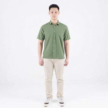 Benhill Kemeja Pria Polos Linen Pendek 5 Warna 27059-50329-51465