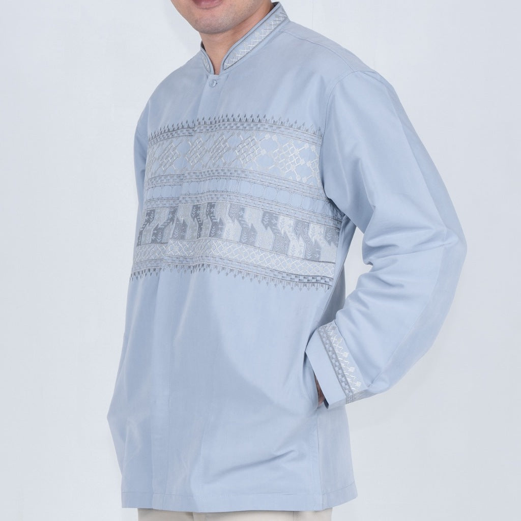 Benhill Taqwa Koko Bordir Pria Panjang Light Blue 2428-2506-07-326