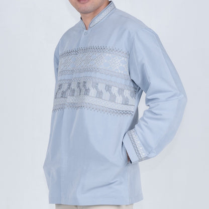 Benhill Taqwa Koko Bordir Pria Panjang Light Blue 2428-2506-07-326