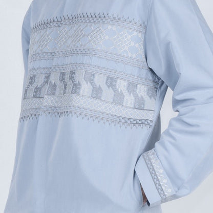 Benhill Taqwa Koko Bordir Pria Panjang Light Blue 2428-2506-07-326