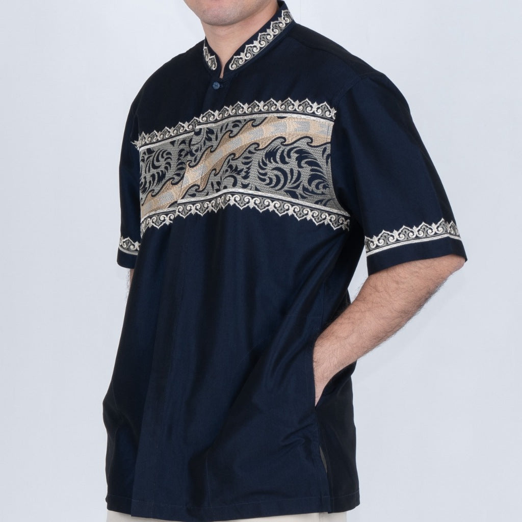 Benhill Taqwa Koko Bordir Pria Pendek Navy 2430-2502-03-32G