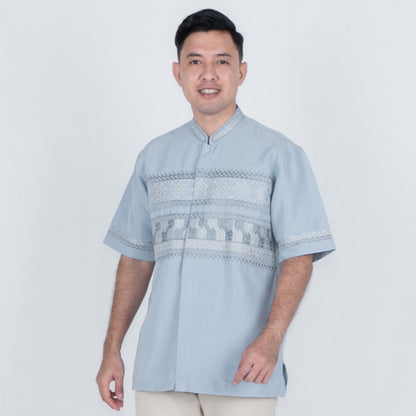 Benhill Taqwa Koko Bordir Pria Pendek Light Blue 2542-43-44-326