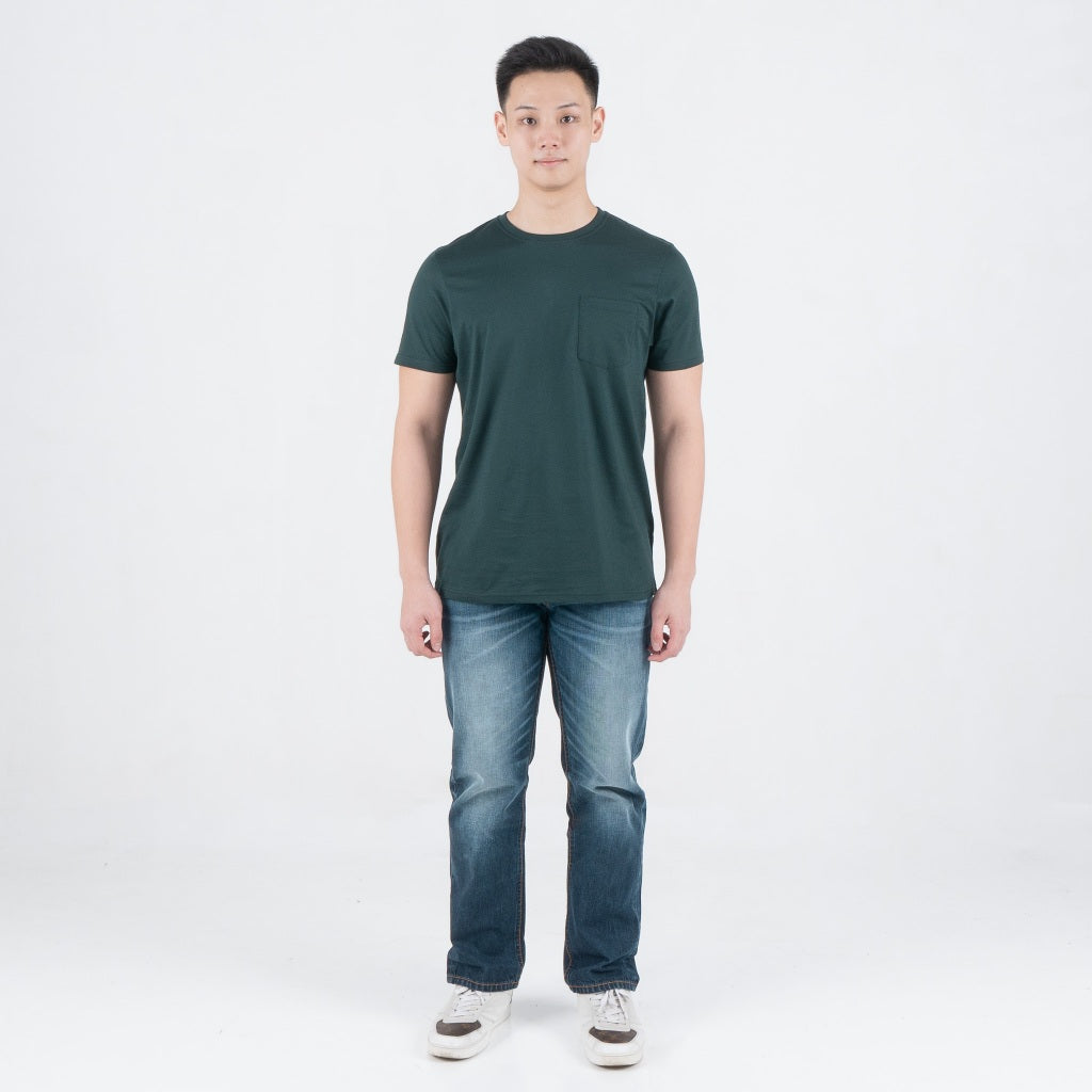 Benhill T-Shirt Pria Premium Pocket Tee Green Pine A713-39768