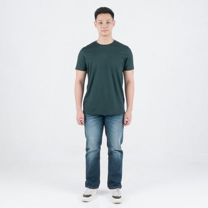 Benhill T-Shirt Pria Premium Pocket Tee Green Pine A713-39768