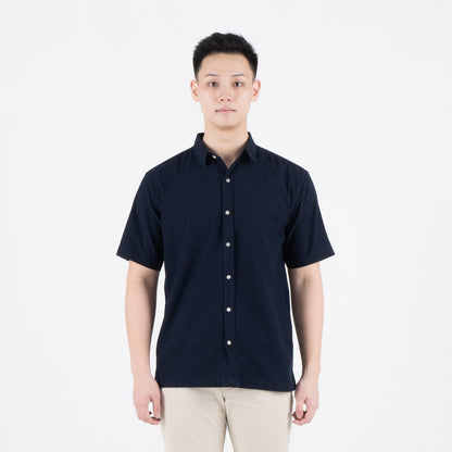 Benhill Kemeja Pria Polos Linen Pendek 5 Warna 25785-50329-51465